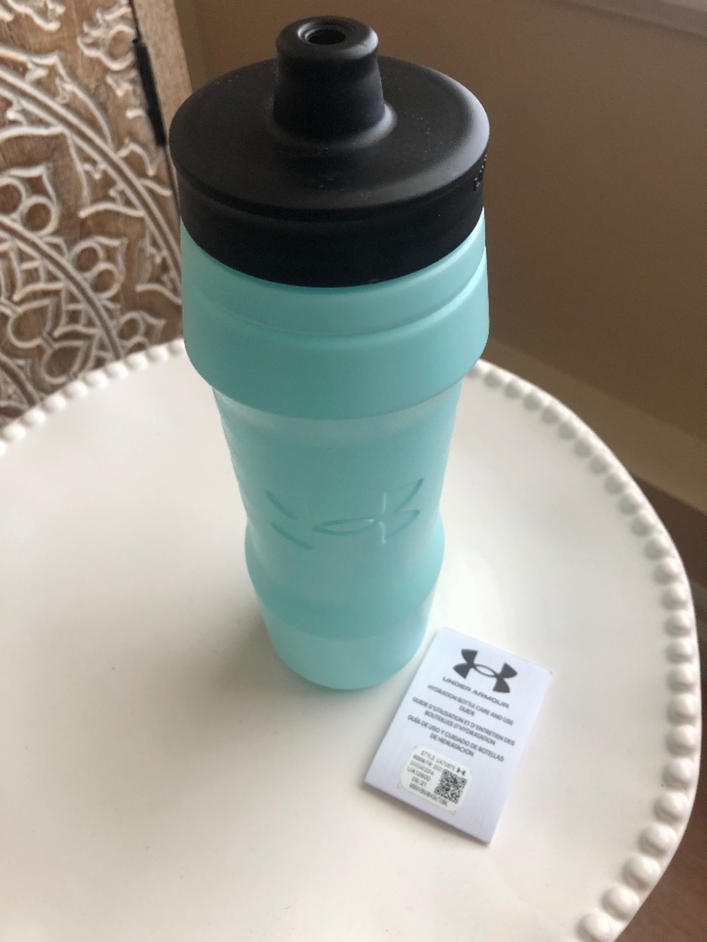 NWT water bottle UNDER ARMOUR 32 oz BPA & lead free aqua blue